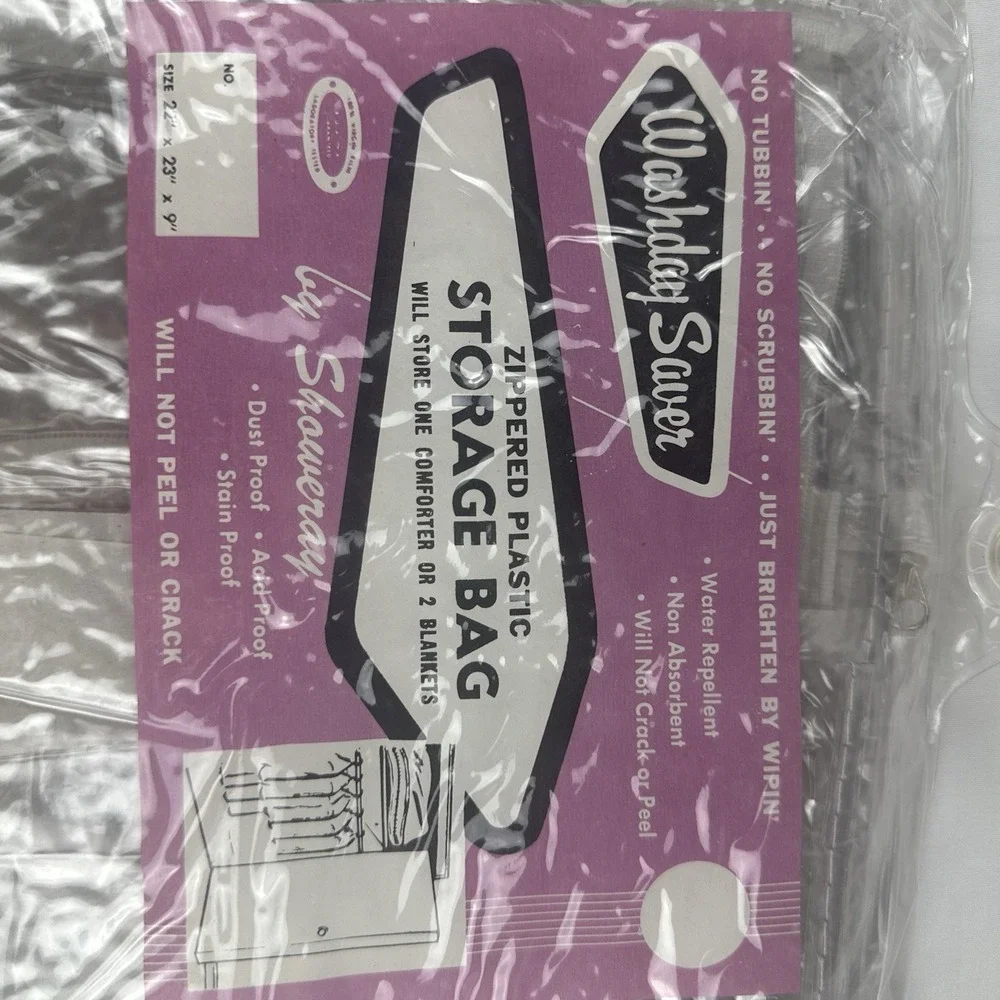Washday Saver Zippered‎ Plastic Storage Bag Comforter Blanket Storage Showeray